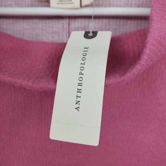 NWT By Anthropolgie Long Sleeved Mock Neck Tunic Sweater Medium Cozy Boho Basics - Picture 11 of 16